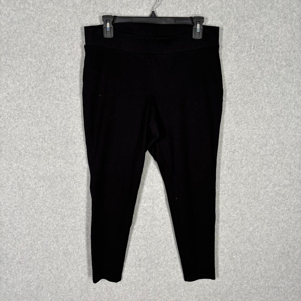 Torrid Leggings 1X 14 16 Black Crop Signature Elastic Waist Soft Jersey‎ Knit